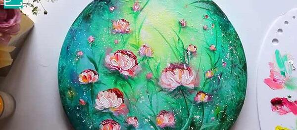 عکس نقاشی گل لاله زیبا و ساده