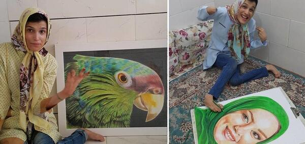 عکس نقاشی دختر خیلی زیبا