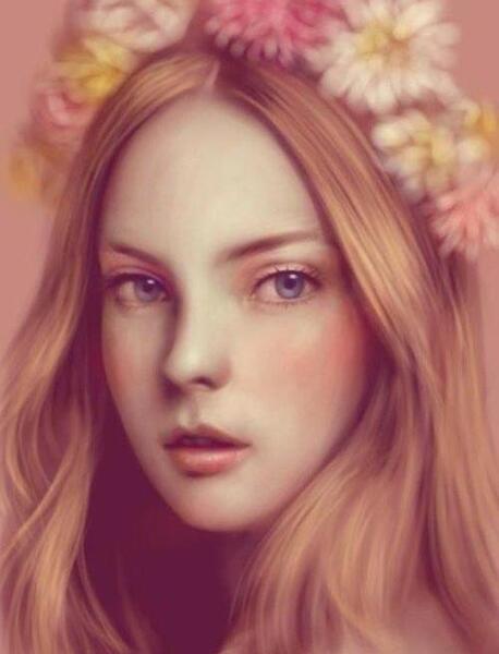 عکس نقاشی دختر خیلی زیبا