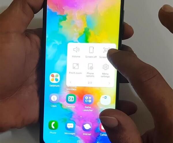 عکس گرفتن از صفحه گوشی a12 سامسونگ