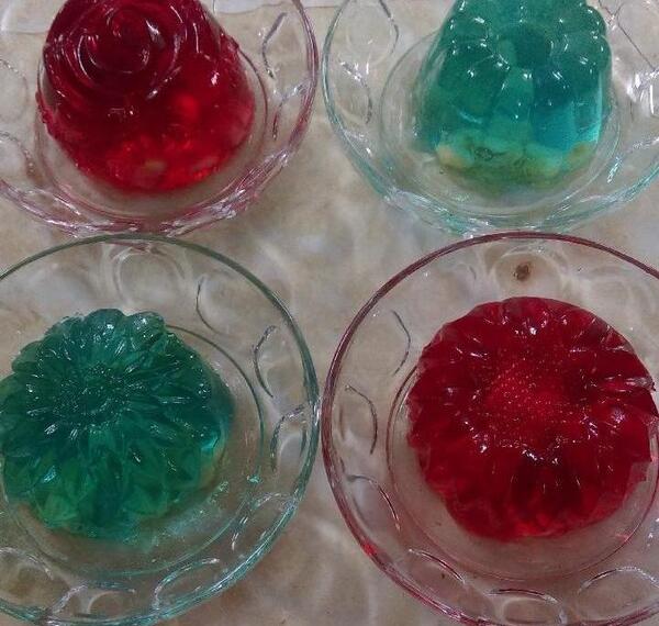 عکس ژله سبز و قرمز