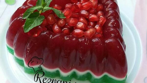 عکس ژله سبز و قرمز