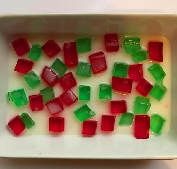 عکس ژله سبز و قرمز