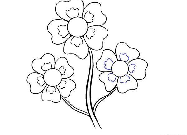 عکس نقاشی گل آسان و زیبا