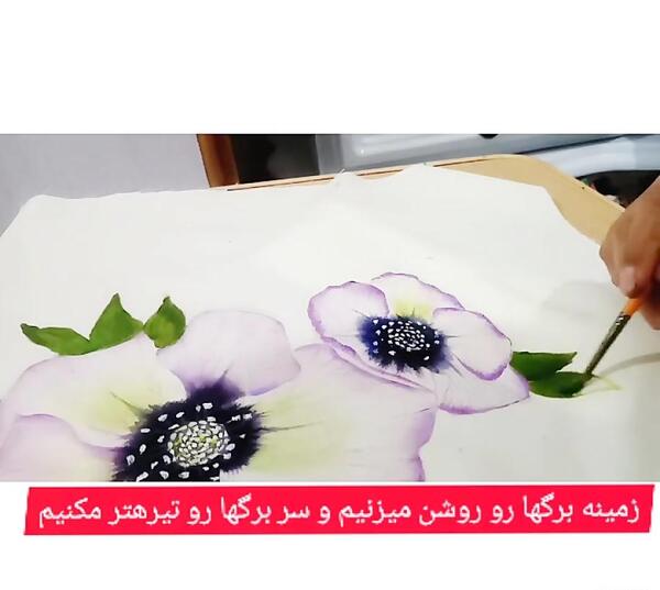 عکس نقاشی گل آسان و زیبا