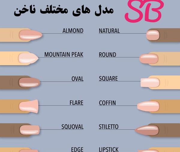 عکس مدل ناخن تابوتی کوتاه