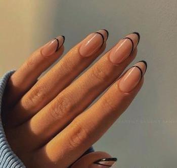 عکس مدل ناخن فرنچ گرد کوتاه