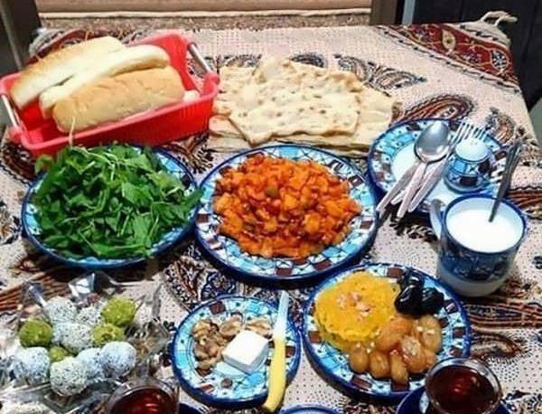 عکس سفره افطاری ساده