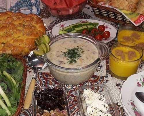 عکس سفره افطاری ساده