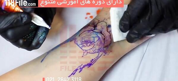 عکس طرح تاتو گل رز کوچک