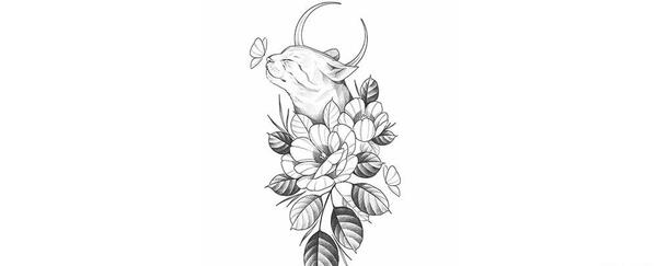 عکس طرح های گل برای تاتو