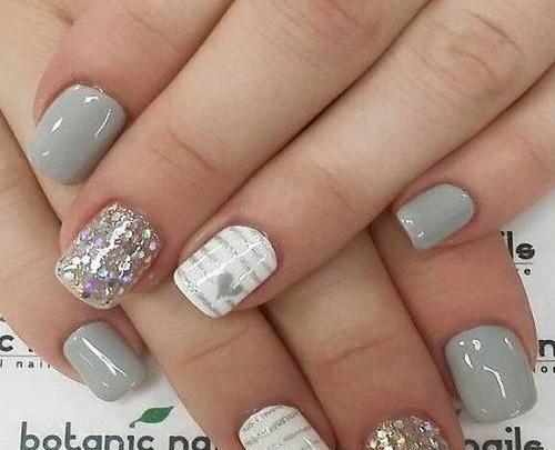 عکس مدل ناخن فرنچ طوسی
