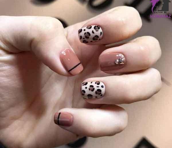 عکس مدل ناخن فرنچ طوسی
