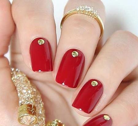 عکس طرح ناخن قرمز