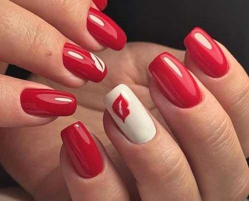 عکس طرح ناخن قرمز