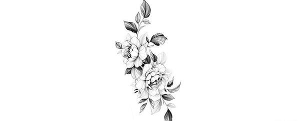 عکس طرح تاتو گل ساده