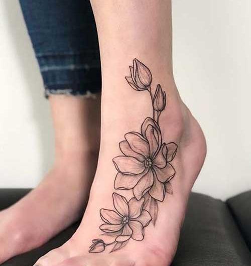 عکس طرح تاتو گل ساده