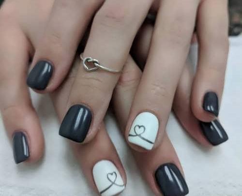 عکس طرح ناخن عاشقانه