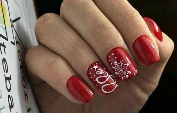 عکس مدل لاک ناخن سفید قرمز