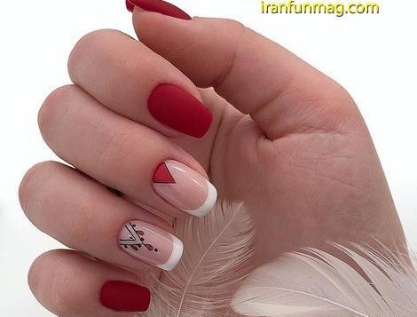 عکس مدل طراحی ناخن قرمز