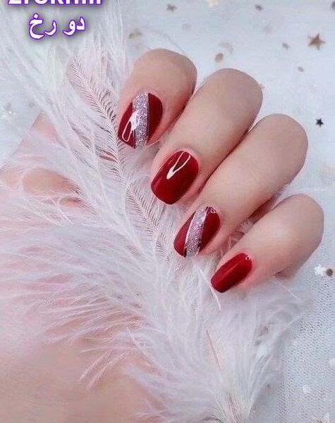 عکس مدل طراحی ناخن قرمز