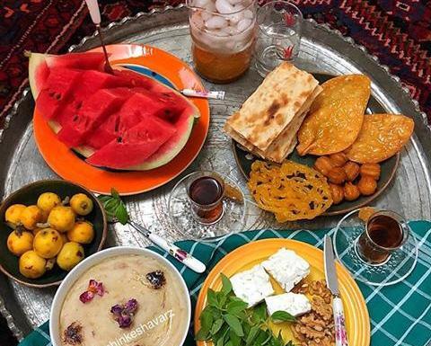 عکس تزیین سفره افطاری