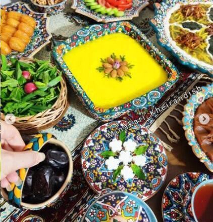 عکس تزیین سفره افطاری