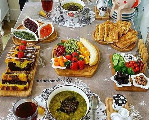 عکس تزیین سفره افطاری