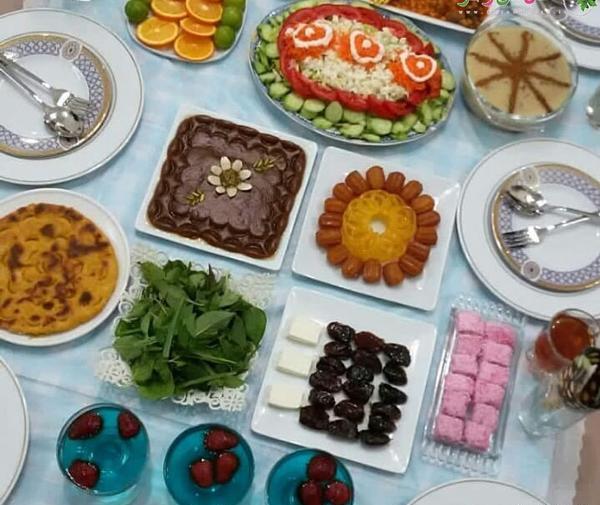 عکس تزیین سفره افطاری