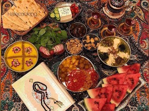عکس تزیین سفره افطاری