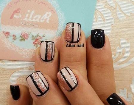 عکس طرح ناخن گلدونی
