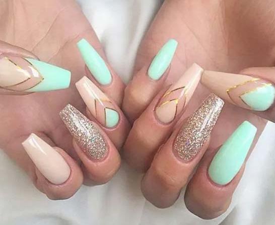عکس طرح ناخن گلدونی