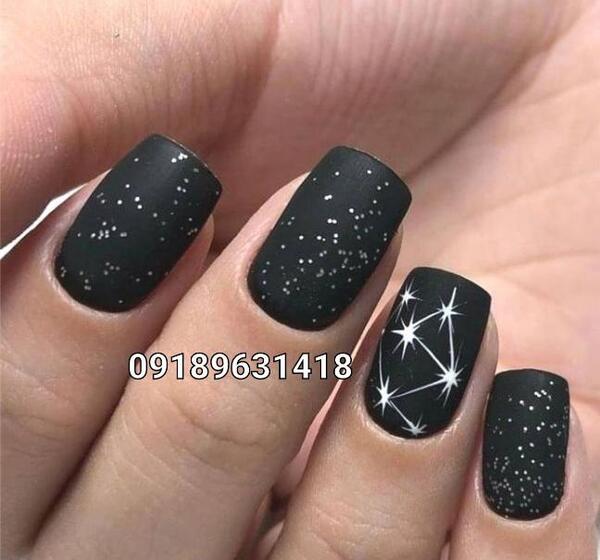 عکس طرح ناخن یاسی دخترانه