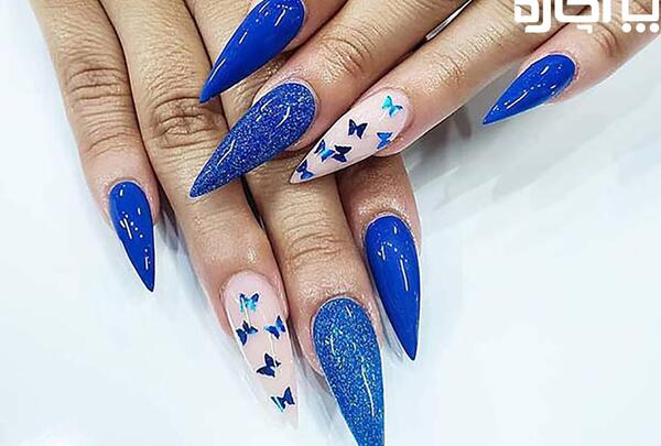 عکس مدل ناخن تیز کوتاه