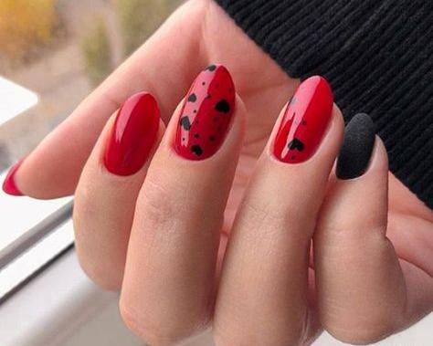 عکس طرح ناخن زرشکی