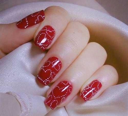 عکس طرح ناخن ضربان قلب