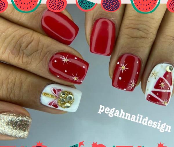 عکس مدل ناخن ساده شب یلدا