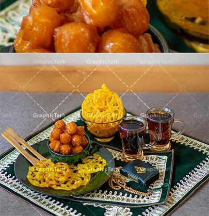 عکس تزیین زولبیا و بامیه