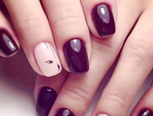 عکس طرح ناخن ژلیش ساده