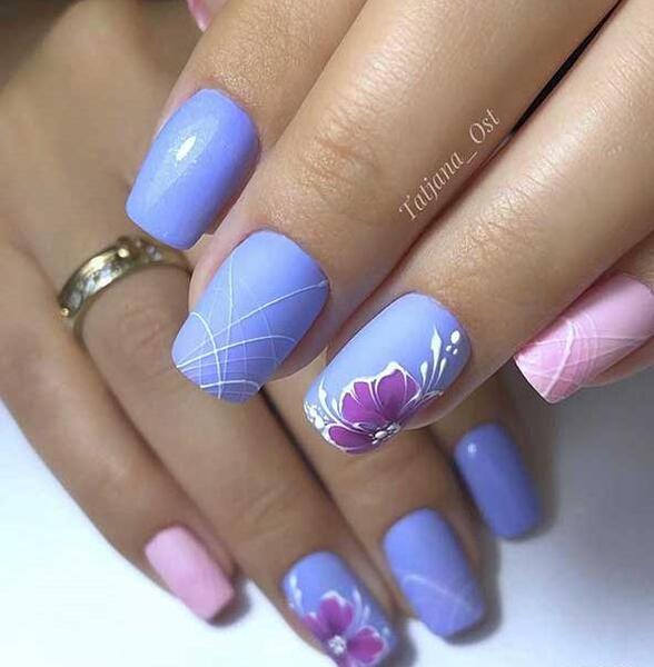 عکس طرح ناخن ژلیش ساده