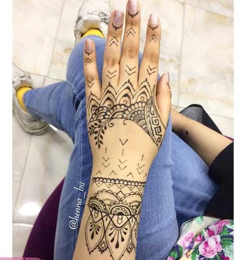 عکس مدل تاتو حنا ساده
