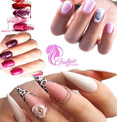 عکس مدل ناخن ساده یلدایی