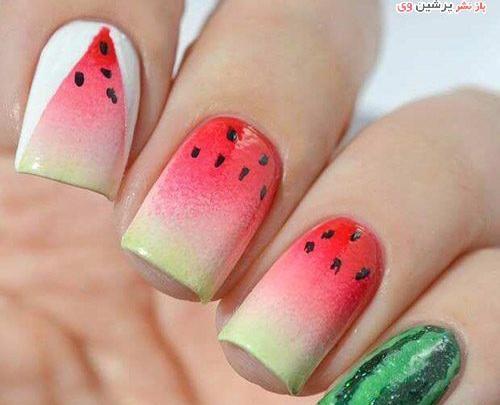 عکس مدل ناخن ساده برای شب یلدا