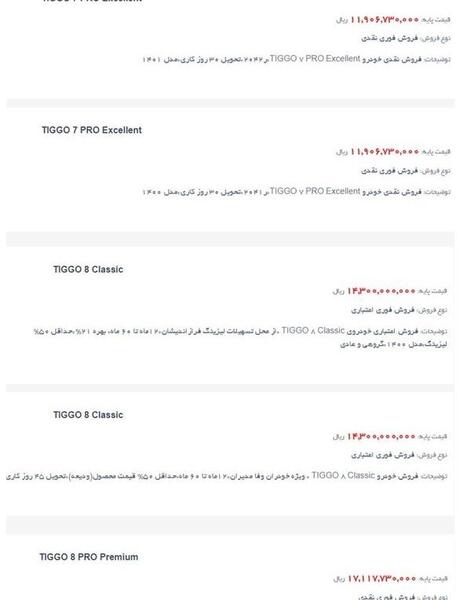 عکس تیگو ۷ قیمت