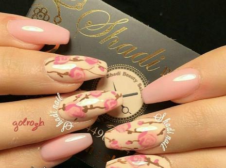 عکس طرح ناخن هفت رنگ