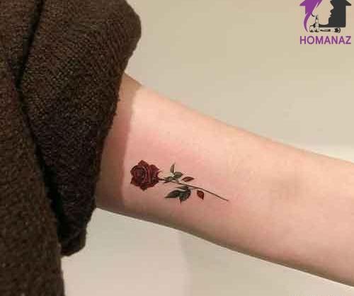 عکس طرح تاتو گل مچ پا