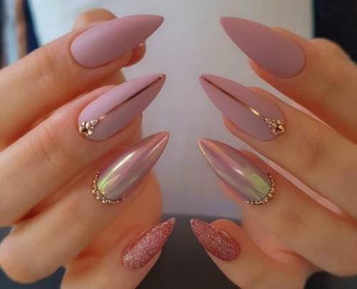 عکس طرح ناخن ژورنالی
