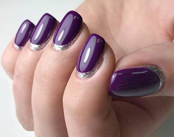 عکس مدل طراحی ناخن با فرنچ مشکی