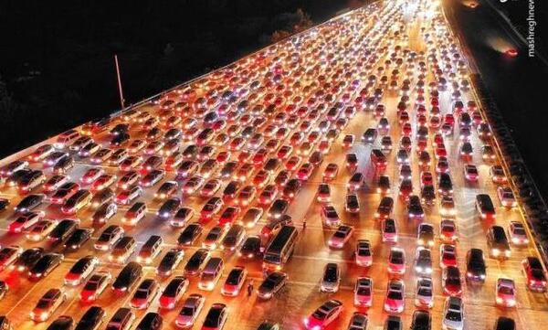 عکس شب جاده