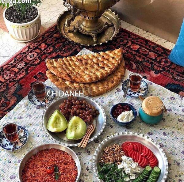 عکس تزیین سفره افطار شیک